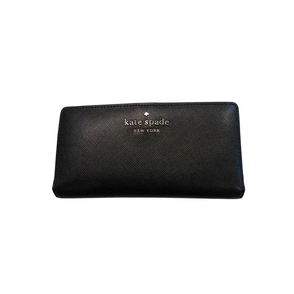 Kate Spade Staci Saffiano‎ Large Wallet - NWT (New) Black - Picture 2 of 4